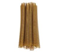 Double Loop Wire Binding Spine, Twin Binding Wire for Documents, 1/2 Inch Diameter with 34 Loops, 3:1 Pitch Iron Wire Binding Ring, Nylon Coated for Durability, Holds Up to 100 She (Gold)