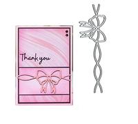 Double Love Hearts Butterfly Border Metal Die Cuts for Card Making,Lace Heart Card Cutting Dies Cut Stencils DIY Scrapbooking Album Decorative Embossing Paper Card Art Craft (Bowtie Liner)
