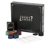 DOUBLE LUCKY 7 board game for 2 to 7 players, casino card game with strategy & luck, board game for adults & children, game collection for family & friends