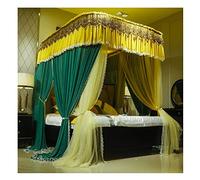 Double luxury bed canopy mosquito net, European style bed curtain with bracket, Spring/summer/autumn/winter bedroom decoration (Color : A, Size : 150X200cm/59X79in)