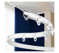 Double Luxury Curtain Track - Silent Ceiling Rail, Customizable & Flexible, Bendable for Living Room & Bedroom - 10ft/3.1m Easy Install, Elegant Window Treatment
