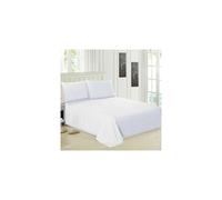 (DOUBLE) Luxury Flat Bed Sheet - White 100% Egyptian Cotton