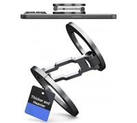 Double Magnetic Phone Holder and Kickstand for MagSafe Accessories. Portable Magnetic Phone Grip Stand Compatible with MagSafe for iPhone. Strong Dual Magnet Mount for Gym, Office, and Home Use