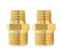 Double Male Thread Brass Coupling General Brass Pipe Adapter Installation Accessories Easy Installations for Homes Water Pipes Full Copper Plumbing Adjustments