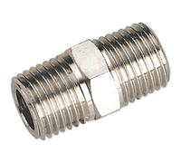 Double Male Union - 1/4" BSPT to 1/4" BSPT - Male to Male Air Tool Fitting