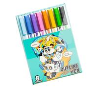 Double Marking Lines - Outline Markings for Children | Outline Markers, Glitter Pens, Drawing Doodle Contour Markers, Requires Card Making, Christmas Cards, Crafts