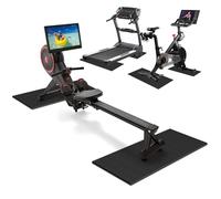 Double Mat Compatible Rowing Machine, Treadmill Mat,Exercise Bike Mats for Home Gym Workout, Waterproof Non-Slip Exercise Equipment Mat Floor Protector for Indoor Cycles (36" L x 12" W)