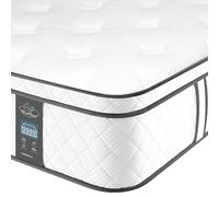 Double Mattress 4FT6,10 Inch Hybrid Memory Foam & Spring Mattress, 7-Zone Orthopedic & Motion Isolation Breathable Foam Medium Firm with Individually Pocket Spring 135x190x25CM