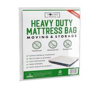 Double Mattress Bags For Moving & Storage - Heavy Duty Double Mattress Cover for Moving House & Self Store - Plastic Mattress Storage Bag Protector - Strong, Reusable, Tearproof - 4ft 6"