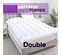 (Double) Mattress Toppers Microfiber 10cm Hotel Quality Box Stitch Anti Allergy All Sizes