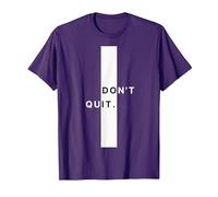 Double Meaning Slogan Design Apparel - Don't Quit/Do it T-Shirt, Men, Purple, Large