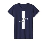 Double Meaning Slogan Design Apparel - Don't Quit/Do it T-Shirt, Women, Navy Blue, 3X-Large