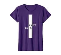 Double Meaning Slogan Design Apparel - Don't Quit/Do it T-Shirt, Women, Purple, X-Large