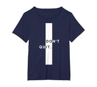 Double Meaning Slogan Design Apparel - Don't Quit/Do it T-Shirt, Women's Plus, Navy Blue, 6X
