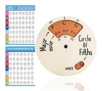 Double Melody Chord Tool with Guitar Chord Chart, 6.3 inches Circle of Fifths Wheel Melody Tool, Large Size Notes Chords Key Signature for Musicians, Songwriters, Musical Beginners