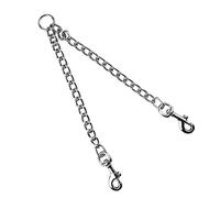 Double Metal Chew Proof Dog Chain with Durable Extendable Coupler 60cm