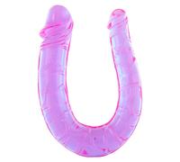 Double Mini Twin Head Jelly Penis Dildo