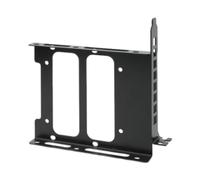 Double Mounting Bracket for 3.5" SSD, Metal Drive Bay Holder, Mounting Screws Included, Black