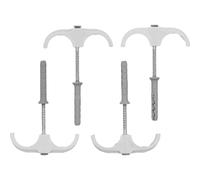 Double Mounting Hooks for Installation Pipes 15-28mm - Quick Fitting Pins 4 Pack Suitable for Copper, Steel, Plastic Pipes and Electrical Installations