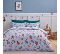 (Double, Multi) Catherine Lansfield Christmas Gingerbread Duvet Cover Set Bedding Bed Set Multi
