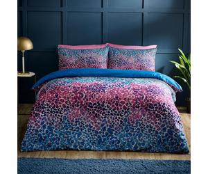 (Double, Multi) Catherine Lansfield Satin Animal Print Duvet Cover Set Bedding Bed Set Quilt