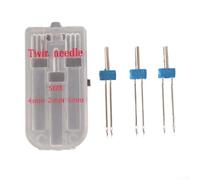 Double Needle Set 2/90 3/90 4/90 for Sewing Machine - Rust for Proof Twin Needles for Decorative Stitching on Stretch Fabric and Jersey Hem Finish