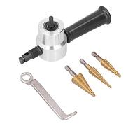 Double Nibbler Drill Attachment Metal Cutter with Cobalt Step Drill Bits for Cutting Drilling of Thin Metal Plates Irregular Lines