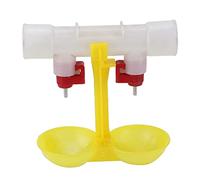 Double Nipple Dispenser Chicken Drinking Fountains Automatic Hanging Drinking Cups Drinker Semi Circular Steel Ball Type Drinking Fountains for Chicken (LIYJTKPkoqHsRi-12)