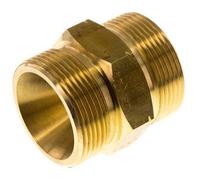 Double Nipple G1 1/2'' Male x Male Left Hand Brass 16bar (224.8psi) 50mm Hex