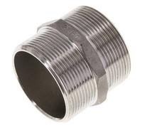 Double Nipple G2'' Stainless Steel Flat Seal 16bar (224.8psi) 62mm Hex