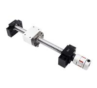 Double nut ball screw control machine 250-1000mm SFU1610 Ball Screw With BKBF12 End Machining+Coupling(450mm)