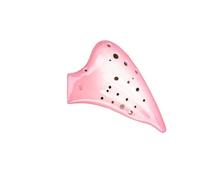 Double Ocarina Three Tube AC Tune Alto Beginner Playing Glaze(Romantic pink)