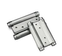 Double Open Door Stainless Steel Spring Hinges Indoor Quiet Bearing Automatic Close The Hinge Hardware Tool Accessory 1Pcs(A3)