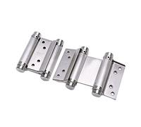 Double Open Spring 4 Inch Hinge Stainless Steel Two-Way Free Door Hinge for Cowboy Counter Door Fence Use Supplies Stainless Steel