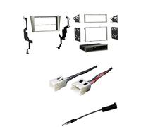 Double or Single Din Car Stereo Install Dash Kit, Wire Harness and AM/FM Radio Reception Antenna Adapter Combo -Made for Infiniti: 2000 2001 2002 2003 2004 I30 or I35
