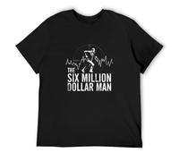 DOUBLE ORANGE Adult Six Million Dollar Man Target T Shirt Black XL