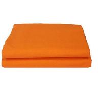 Double Orange Flat Sheets Plain Dyed Flat Sheet - Size 235cm x 254cm, Double Orange