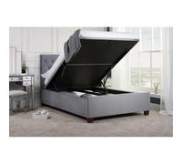 Grey Fabric Ottoman Bed Frame Storage Birlea Cologne Velvet Birlea Grey Double