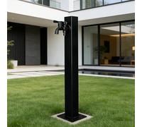 Double Outlet Garden Tap Floor-Mounted Water Column, Vertical Outdoor Yard Hydrant Standing Water Spigot, Outdoor Pedestal Faucet for Patio(Style 1,Height: 80cm/31.5in)