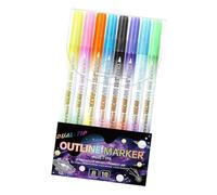 Double Outline Markers, Drawing Pens | Double Side Doodle Markers Art Supplies for Document Highlighting Kids Adults Calendar Planning Craft Project