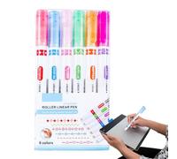 Double Outline Markers, Tip Marking Pens, Fine and Broad Tip Markers, Multifunctional Scrapbook Pens, Aesthetic Markers for Writing, Journal and Note-Taking Markers, Scrapbook Decorative Markers