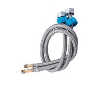 Double Pack 304 Rustless Plaited Hose Rustproof Plan Easy Twist On Installation Safe Imbibing Water Applications Commercial Grade Stainless Steel Tubing