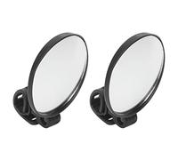 Double Pack Bicycle Rearview Mirror, Perfect for Scooters, Wheelchairs, Round Reflective Design, Ensures Wide Angle View, Mirror with Magnifier