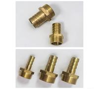 Double Pack Brass Hose Tail Connectors to Male For BSP Thread Hose Pipe Adapter for Pond Pool Use Cases (1.2inch male x 32mm)