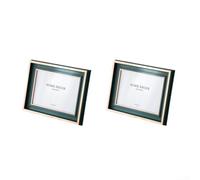 Double pack photo frames for photos 12 7 x 17 8 cm, designed to add a subtle elegance to any living space (Green)