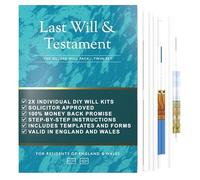 Double Pack Will Writing Kit - Last Will and Testament Kit 2025/26 UK - Legally Valid 8-in-1 DIY Legal Pack with Testament Template, Simple Form, Guides & Wills Kits UK 2025/26 - for England and Wales