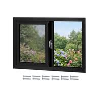 Double Pane Vinyl Replacement Window 30x12in & 32x16in - Tempered s Slider with Fibers Mesh Sn - Ideal for Home, RV, Ga - Black (27x18)