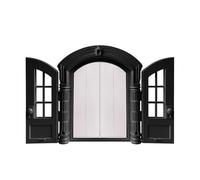 Double Panel French Cat Door - Retro Escape Proof Pet Entry, Easy DIY Installation for Wall Window, ABS Kitten Puppy Door, For Medium Cats Bedroom Garage Indoor Outdoor