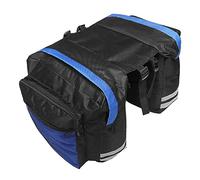 Double Panniers Waterproof Rear Seat Saddle Accessories Multi-Function Bicycle Cycle Bike Trunk Bag for Women Men Riding (Blue)