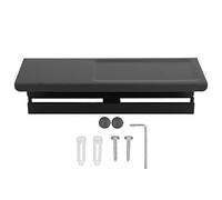 Double Paper Holder with Shelf, Black Bathroom Toilet Paper Roll Holder Wall Mount Tissue Roll Holder with Screws for Bathroom Kitchen, 11.8 X 3.9 X 3in